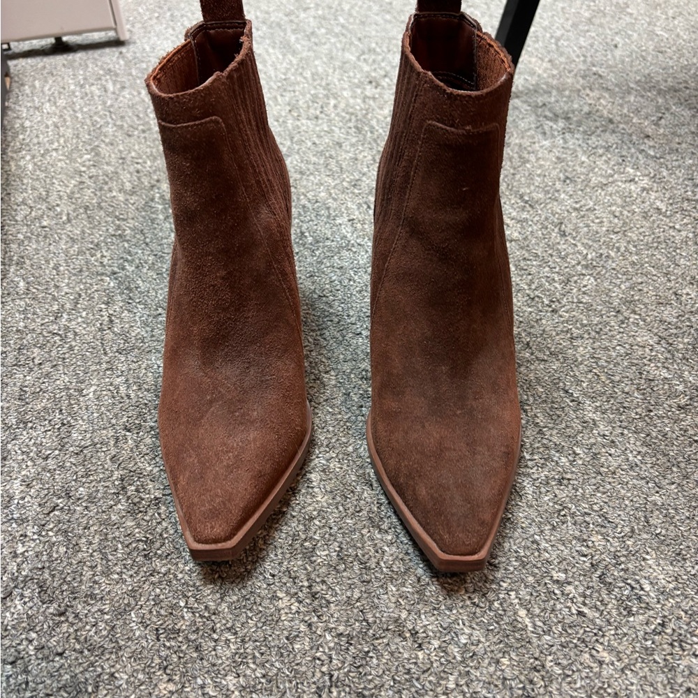Vince Camuto Brown Suede Ankle Booties